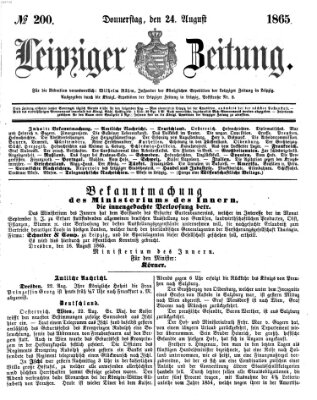 Leipziger Zeitung Donnerstag 24. August 1865