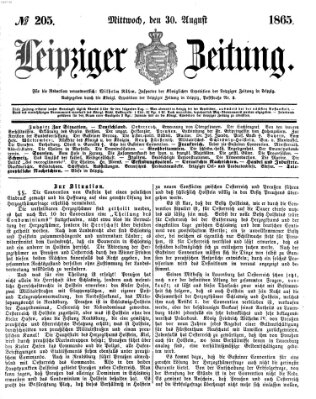 Leipziger Zeitung Mittwoch 30. August 1865