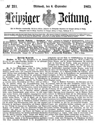 Leipziger Zeitung Mittwoch 6. September 1865