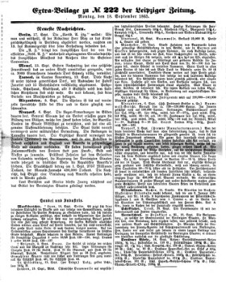 Leipziger Zeitung Montag 18. September 1865