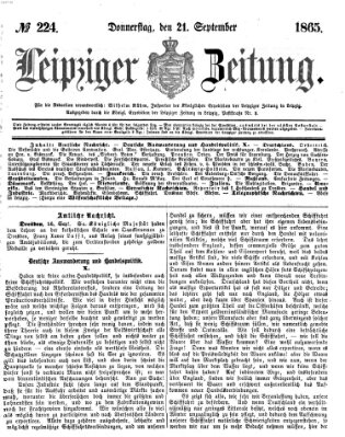 Leipziger Zeitung Donnerstag 21. September 1865