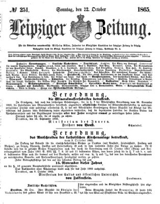 Leipziger Zeitung Sonntag 22. Oktober 1865