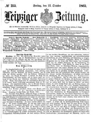 Leipziger Zeitung Freitag 27. Oktober 1865