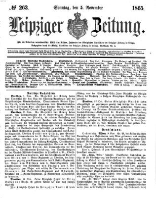 Leipziger Zeitung Sonntag 5. November 1865