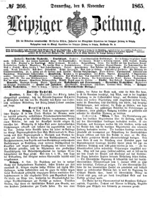 Leipziger Zeitung Donnerstag 9. November 1865