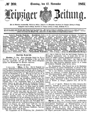 Leipziger Zeitung Sonntag 12. November 1865