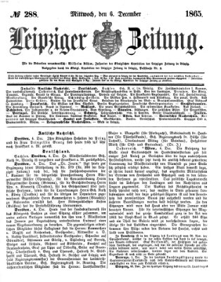 Leipziger Zeitung Mittwoch 6. Dezember 1865