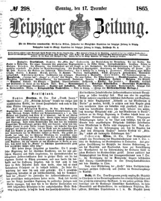 Leipziger Zeitung Sonntag 17. Dezember 1865