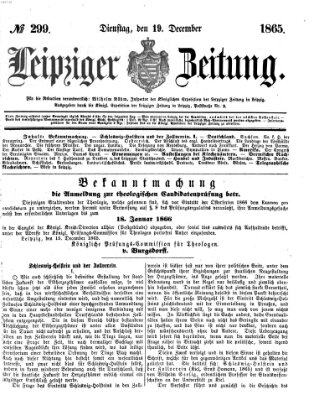 Leipziger Zeitung Dienstag 19. Dezember 1865