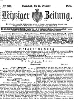 Leipziger Zeitung Samstag 23. Dezember 1865