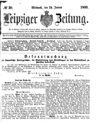 Leipziger Zeitung Mittwoch 24. Januar 1866