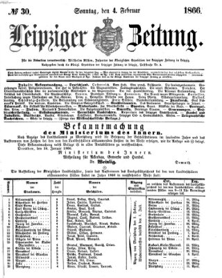 Leipziger Zeitung Sonntag 4. Februar 1866