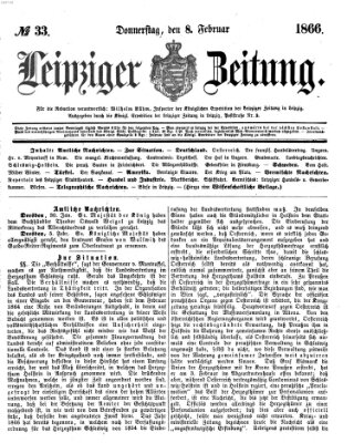 Leipziger Zeitung Donnerstag 8. Februar 1866