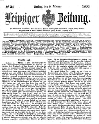 Leipziger Zeitung Freitag 9. Februar 1866