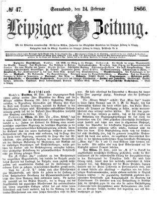 Leipziger Zeitung Samstag 24. Februar 1866