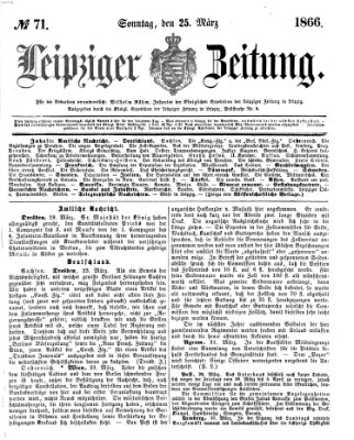 Leipziger Zeitung Sonntag 25. März 1866