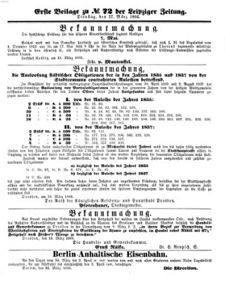 Leipziger Zeitung Dienstag 27. März 1866