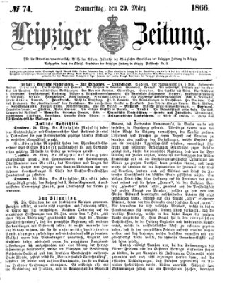 Leipziger Zeitung Donnerstag 29. März 1866