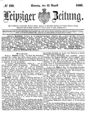 Leipziger Zeitung Sonntag 12. August 1866