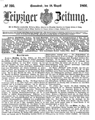 Leipziger Zeitung Samstag 18. August 1866