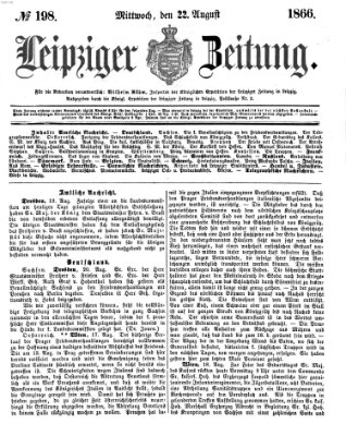 Leipziger Zeitung Mittwoch 22. August 1866