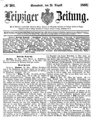 Leipziger Zeitung Samstag 25. August 1866