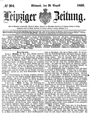 Leipziger Zeitung Mittwoch 29. August 1866