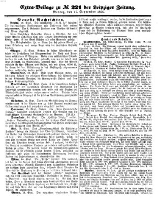 Leipziger Zeitung Montag 17. September 1866