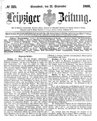 Leipziger Zeitung Samstag 22. September 1866