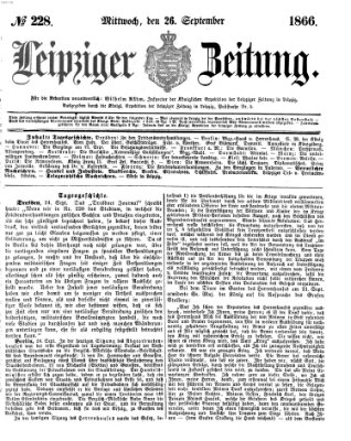 Leipziger Zeitung Mittwoch 26. September 1866