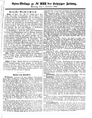 Leipziger Zeitung Montag 1. Oktober 1866