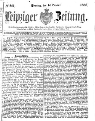 Leipziger Zeitung Sonntag 14. Oktober 1866