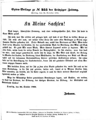 Leipziger Zeitung Freitag 26. Oktober 1866