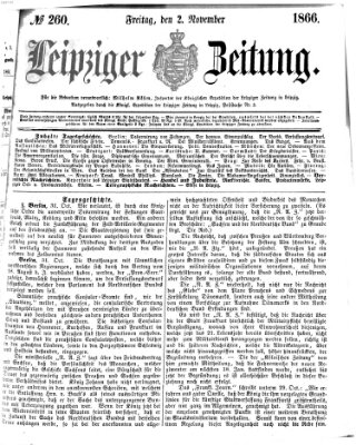 Leipziger Zeitung Freitag 2. November 1866