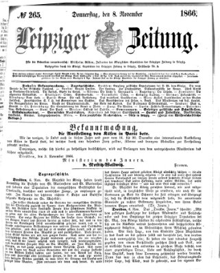 Leipziger Zeitung Donnerstag 8. November 1866