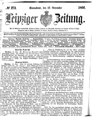 Leipziger Zeitung Samstag 17. November 1866