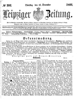 Leipziger Zeitung Dienstag 11. Dezember 1866