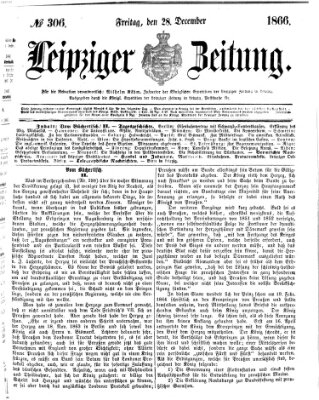 Leipziger Zeitung Freitag 28. Dezember 1866