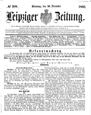 Leipziger Zeitung Sonntag 30. Dezember 1866