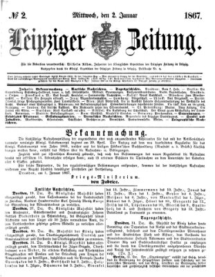 Leipziger Zeitung Mittwoch 2. Januar 1867