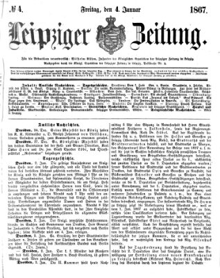 Leipziger Zeitung Freitag 4. Januar 1867