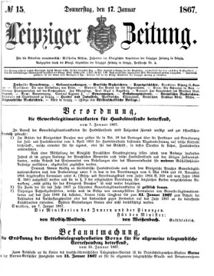 Leipziger Zeitung Donnerstag 17. Januar 1867