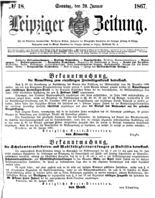 Leipziger Zeitung Sonntag 20. Januar 1867