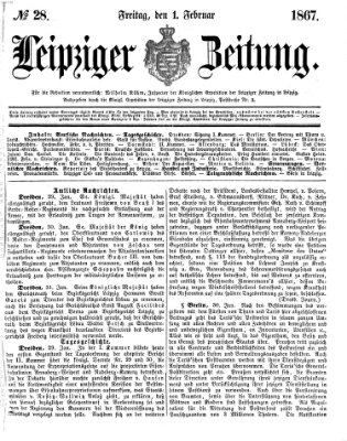 Leipziger Zeitung Freitag 1. Februar 1867