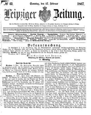 Leipziger Zeitung Sonntag 17. Februar 1867