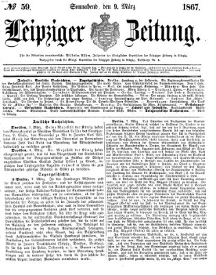 Leipziger Zeitung Samstag 9. März 1867