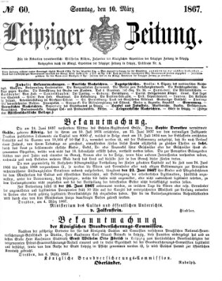 Leipziger Zeitung Sonntag 10. März 1867