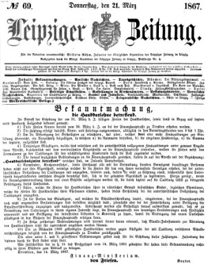 Leipziger Zeitung Donnerstag 21. März 1867