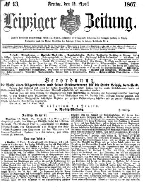 Leipziger Zeitung Freitag 19. April 1867