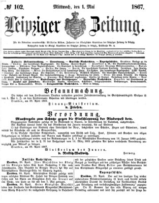 Leipziger Zeitung Mittwoch 1. Mai 1867